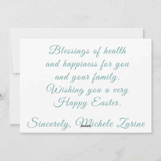 ソフトとパステルかわいらしイースターバスケット シーズンカード (裏面)