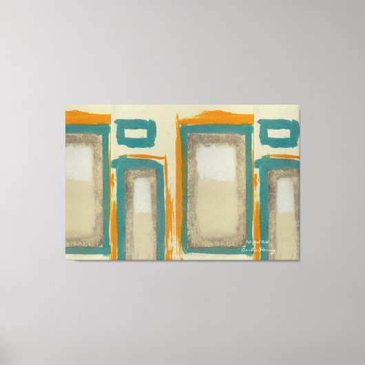 ソフトとロはっきりしたスコ垂直インスパイア抽象芸術 キャンバスプリント (正面)