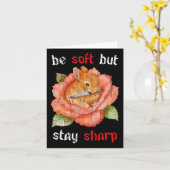 ソフトなのに鋭さを保て カード (黄色い花)