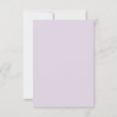 ソフトなウィローズ ライラック、スコティッシュ ヘザー、ウェディング , 出欠カード (裏面)