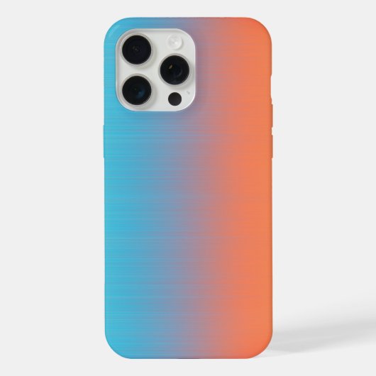 ソフトなオレンジとブルー iPhoneケース (裏面)