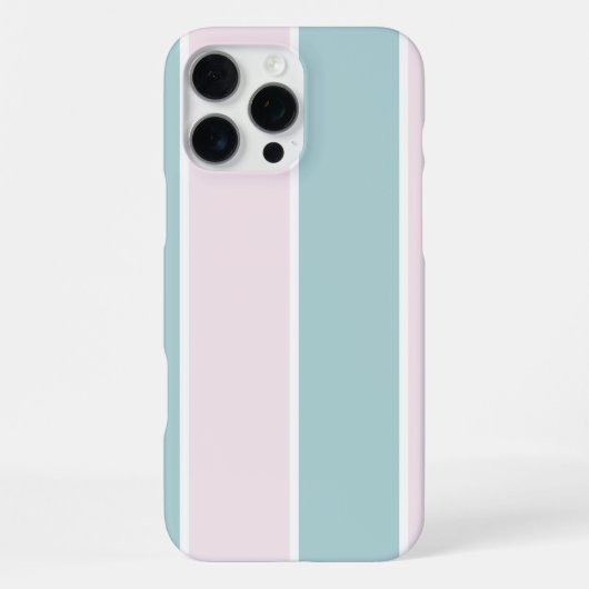 ソフトなカラーの縦ストライプ柄デザイン iPhoneケース (裏面)