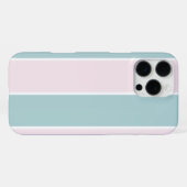 ソフトなカラーの縦ストライプ柄デザイン iPhoneケース (裏面横)