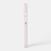 ソフトなカラーの縦ストライプ柄デザイン iPhone 16ケース (左側面)