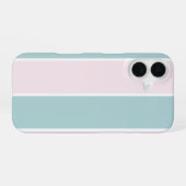 ソフトなカラーの縦ストライプ柄デザイン iPhone 16ケース (裏面横)