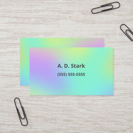 ソフトなグラデーション カラービジネスカード 名刺 (正面/裏面インサイチュ)