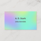 ソフトなグラデーション カラービジネスカード 名刺 (正面)