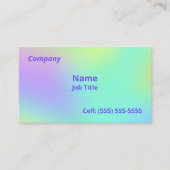ソフトなグラデーション カラービジネスカード 名刺 (正面)