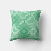 ソフトなグリーンハートとダイヤモンド クッション (裏面)