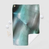 ソフトなシアンのグレーのロッキーなテクスチャとデジタル詳細 ゴルフタオル (インサイチュ)