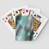 ソフトなシアンのグレーのロッキーなテクスチャとデジタル詳細 トランプ (裏面)