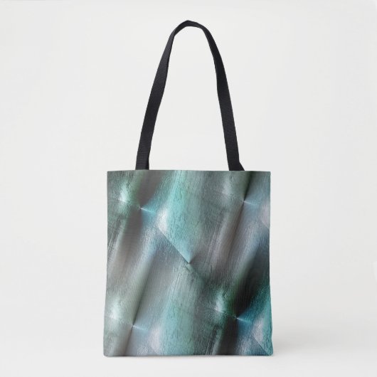 ソフトなシアンのグレーのロッキーなテクスチャとデジタル詳細 トートバッグ (正面)