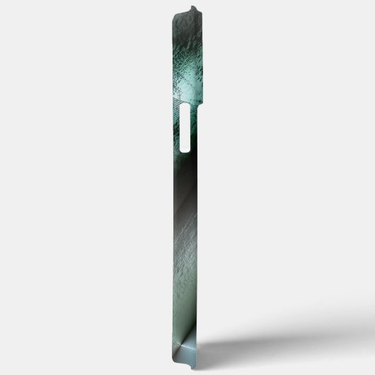 ソフトなシアンのグレーのロッキーなテクスチャとデジタル詳細 Case-Mate iPhoneケース (裏面 / 右)