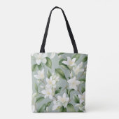 ソフトなジャスミンの花の優雅さ トートバッグ (裏面)