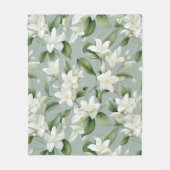 ソフトなジャスミンの花の優雅さ フリースブランケット (正面)