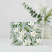 ソフトなジャスミンの花の優雅さ ポストカード (スタンド正面)