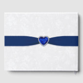 ソフトなダマスク 45周年 結婚記念日 ゲストブック (裏面)