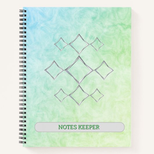 ソフトなテクスチャ背景を持つノートキーパーのカバー ノートブック (正面)