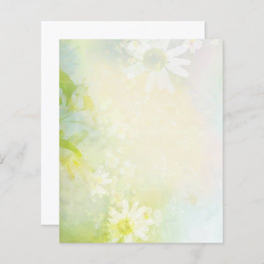 ソフトなデイジーのスクラップブックの背景 (正面/裏面)