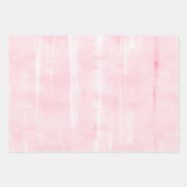 ソフトなバラと控えめなストライプの水彩フラワーデザイン ラッピングペーパーシート (正面3)