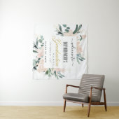 ソフトなバラのゴールドの花の卒業パーティー歓迎 タペストリー (インサイチュ(横))