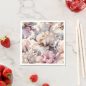 ソフトなバラのロマンチックなチックな水彩花  スタンダードカクテルナプキン (インサイチュ)