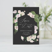ソフトなバラの優雅な花のSave The Dateカード 招待状 (スタンド正面)