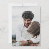 ソフトなバラの水彩モダンウェディング 招待状 (裏面)