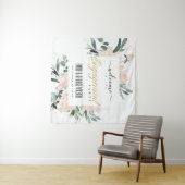 ソフトなバラの花のウェルカムボード タペストリー (インサイチュ(横))