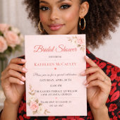 ソフトなバラの花のロマンチックな招待状 招待状