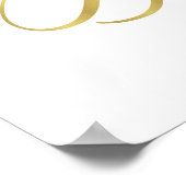 ソフトなバラの花の水彩ウェディングシャワーウェルカム ポスター (角)