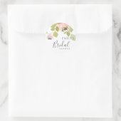 ソフトなバラの花の水彩ウェディングシャワー ラウンドシール (バッグ)