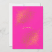 ソフトなバラ色の背景とラグジュアリーなデザイン 招待状 (裏面)