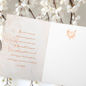 ソフトなバラ色の花のハートにアンティークのスクロール シーズンカード