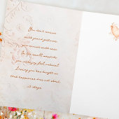 ソフトなバラ色の花のハートにアンティークのスクロール シーズンカード