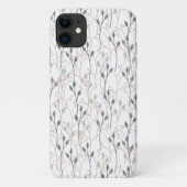 ソフトなパステルカラーの繊細な花柄iPhoneケース Case-Mate iPhoneケース (裏面)