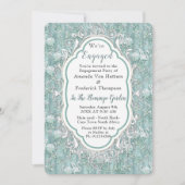 ソフトなパステルグリーンの色合いのセージグリーン 招待状 (正面)