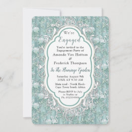 ソフトなパステルグリーンの色合いのセージグリーン 招待状