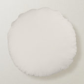 ソフトなパステルピンクの雪だるま 冬の森 ラウンドクッション (裏面)