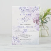 ソフトなパステル紫 ライラック ダスティピンク 気持ちを上げて 輝いて 招待状 (スタンド正面)