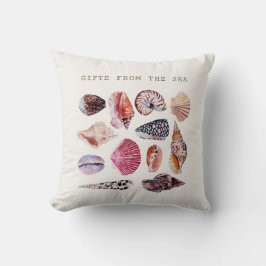 ソフトなビーチシェルパターン デザイン クッション