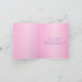 ソフトなピンクとラベンダーパープルの花柄のハートの感謝カード サンキューカード (内部)