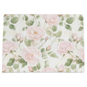 ソフトなピンクと白い花のブライダルシャワー ラージペーパーバッグ (正面)