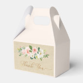 ソフトなピンクの水彩とクラフト紙のラスティックな雰囲気が漂う ブライダルシャワー フェイバーボックス (裏面サイド)