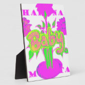 ソフトなピンクの花のアート：赤ちゃんのタッチ。 フォトプラーク (側面)