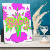 ソフトなピンクの花のアート：赤ちゃんのタッチ。 フォトプラーク (側面)