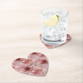 ソフトなピンクの花のブライズシャワー ペーパーコースター (インサイチュ)