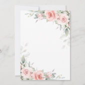 ソフトなピンクの花の結婚式のSave the Dateカード 招待状 (裏面)