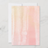 ソフトなピンクの花 エレガントな春のベイビーシャワー 招待状 (裏面)