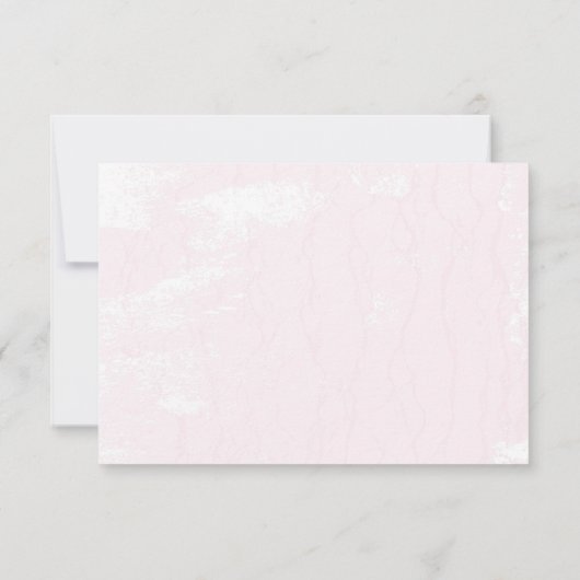 ソフトなピンクの質感と破れた縁の枠 RSVP (裏面)